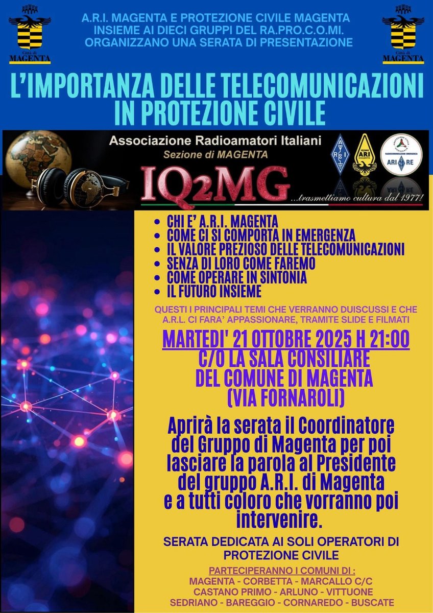 ARI_hq's tweet image. #ari #radioamatori #protezionecivile