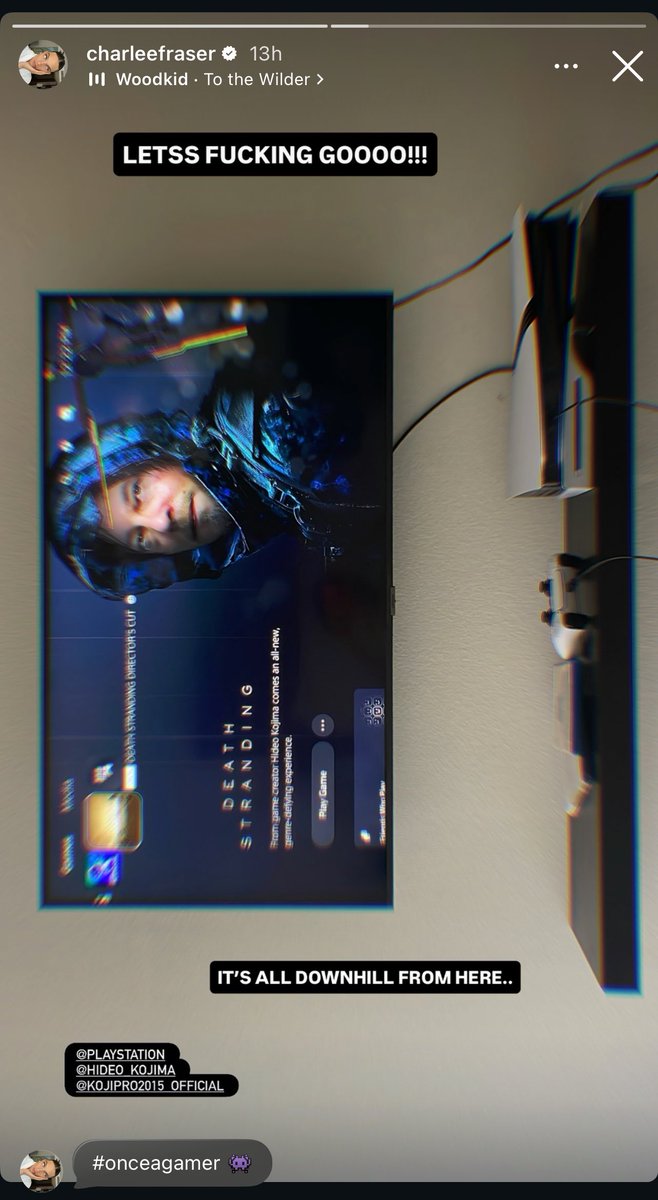 الممثلة المبدعة Charlee Fraser (نجمة #PHYSINT) تلقّت هدية من استوديو Kojima Productions وبدأت لعب سلسلة #DeathStranding 🤩