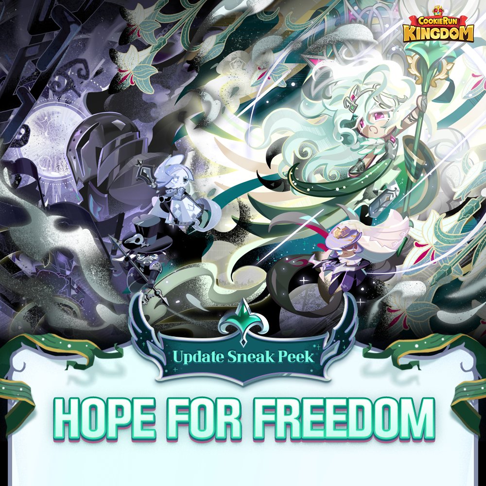 ⚜️ Will White Lily Cookie overcome her obstacles and step closer to the Freedom she yearned for? 👀 
🤍 Check out the sneak peek of the Hope for Freedom update!

📣 Update Sneak Peek
▶️ discord.gg/crkingdomen
