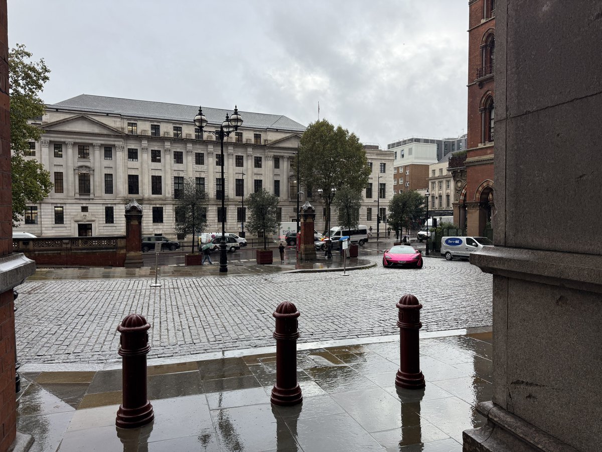 Least it waited until I left! Rainy day in London today. 