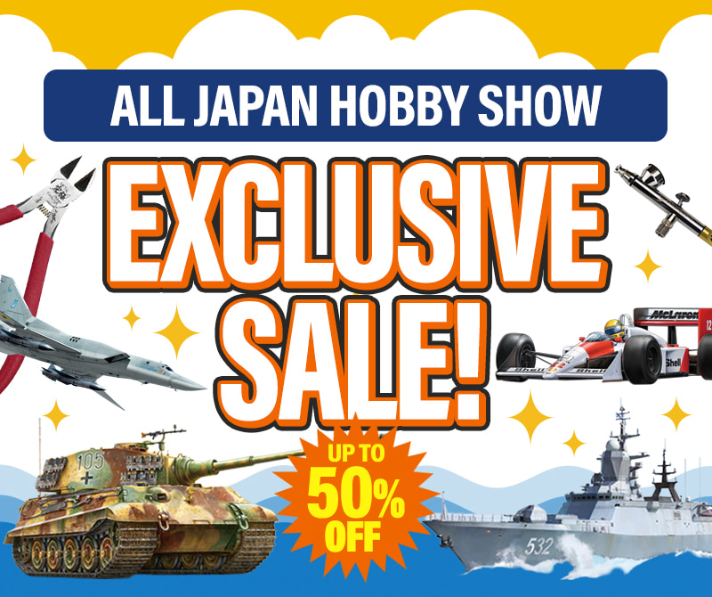 🚨 Don't Miss Our Massive Hobby Show Sale! 🚨

To celebrate the All Japan Hobby Show, we've teamed up with Beaver Corporation for a huge sale! Get up to 50% OFF a wide selection of scale models and hobby gear. Grab your favorites before they're gone!

shop.hlj.com/4qdMWr3