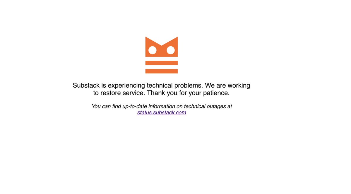 realmikosantos's tweet image. @SubstackInc  Is your server down ? #substack