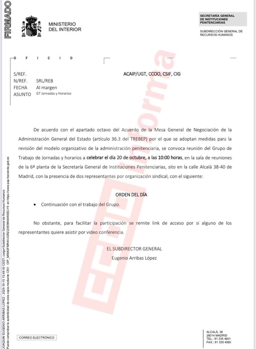 No os olvidéis que en estos momentos están intentando cambiar el horario y no tenemos ni idea de las propuestas de las ooss ni de la <a href="/IIPPGob/">Instituciones Penitenciarias</a> .

Salvo alguna luz.....lo demás sigue siendo oscuridad en #sosprisiones 

Anterior GT, el ansiado 24h descartado.....ahora a saber!!!