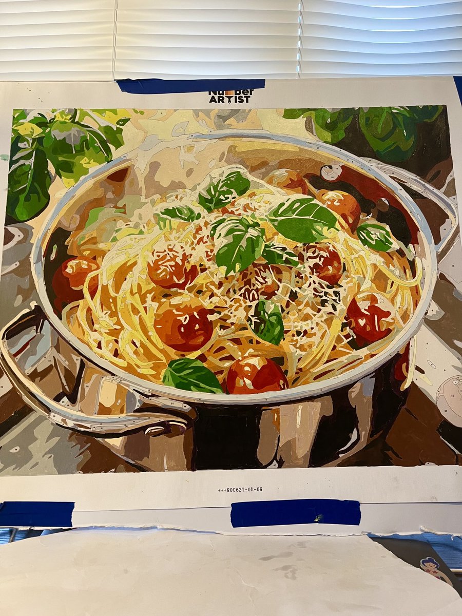 Paint by number spaghetti pan