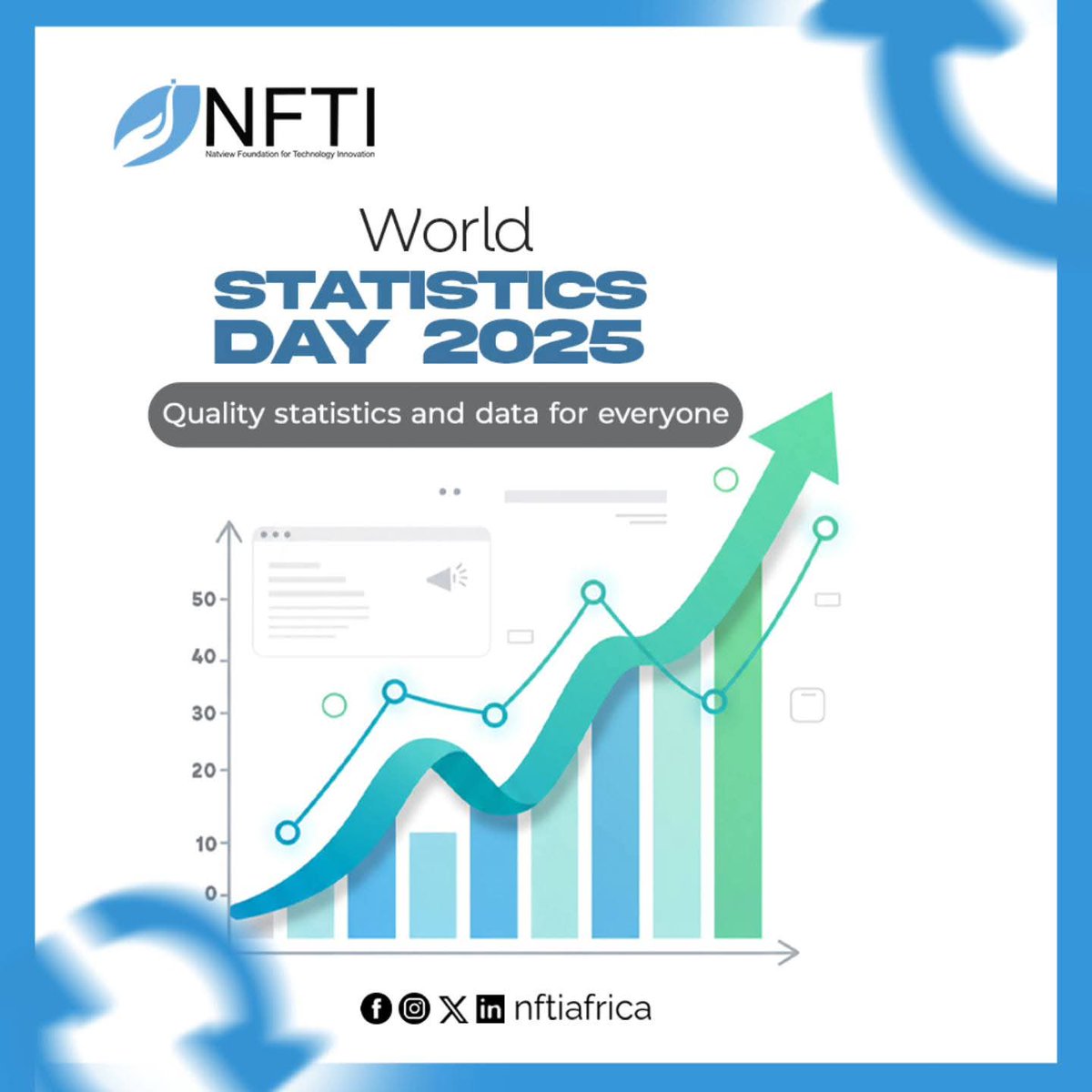 Natview Foundation for Technology Innovation (@nftiafrica) on Twitter photo The world moves forward when we understand it better. Accurate, inclusive data gives leaders and citizens the clarity to make change possible.
Happy World Statistics Day 2025 from all of us at the Natview Foundation for Technology Innovation (NFTI).
Today, we renew our pledge The world moves forward when we understand it better. Accurate, inclusive data gives leaders and citizens the clarity to make change possible.
Happy World Statistics Day 2025 from all of us at the Natview Foundation for Technology Innovation (NFTI).
Today, we renew our pledge