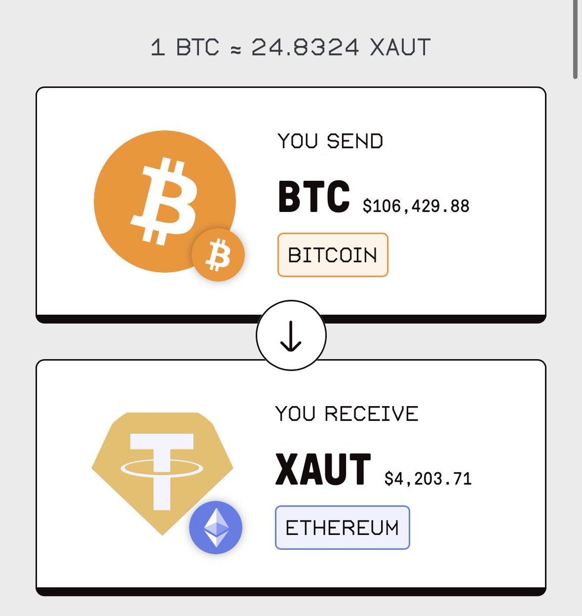 JokHodl's tweet photo. When fiat currency is scary, we turn to gold🔑
When we understand, we turn to Bitcoin🗽 🧡

https://t.co/l5rA7EdmTX

https://t.co/Q8y2wg5hZz

#gold #bitcoin #sideshift #shift @sideshiftai https://t.co/3buhKq2Llo
