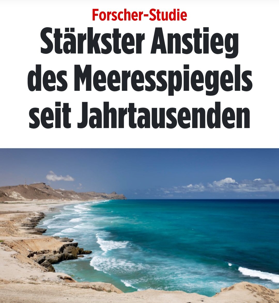 Laut einer Studie soll der Meeresspiegel von 1900 bis 2020 um sagenhafte 1,5 MILLIMETER gestiegen sein.
Anders als die dramatische Schlagzeile suggeriert, klingt das nicht gerade nach Weltuntergang! 😏