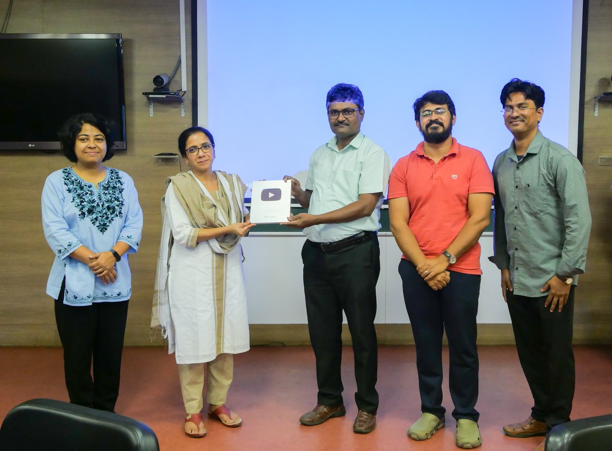 The <a href="/ScienceActivity/">ScienceActivityCentre @IISERPune</a>'s YouTube Channel has received the Silver Creator Award from <a href="/YouTube/">YouTube</a> for surpassing 100,000 subscribers!! 🏆👏👏 Hearty #Congrats to all our #outreach team members and to all past and present content contributors! 
Our Science Activity Centre has been