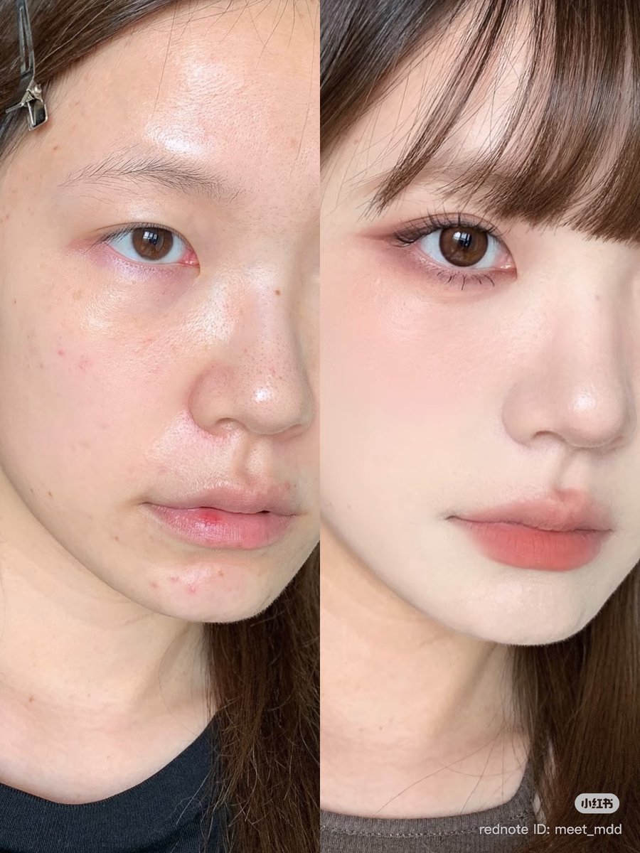 honne_cosme's tweet image. この方のメイク、素材を活かしつつ確実に可愛く垢抜けてて天才すぎる。めちゃくちゃ勉強になる📝