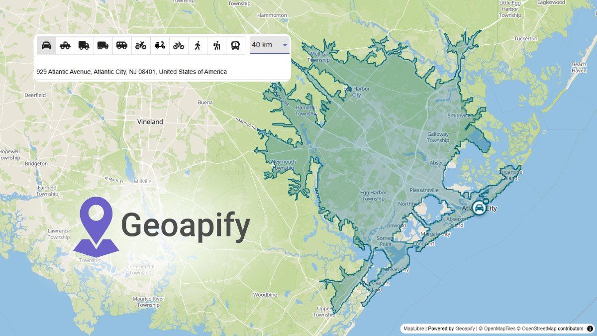 geoapify's tweet image. Build reachability maps in your favorite libraries! 🗺️
Geoapify Isoline API returns GeoJSON – perfect for Leaflet, MapLibre, or OpenLayers.
Quick to integrate, easy to visualize.
Explore → geoapify.com/isoline-api/
#IsolineAPI #GeoJSON #MappingSolutions #Developers #Geoapify