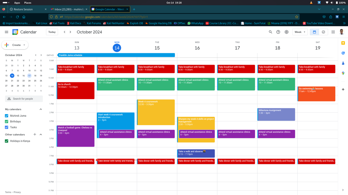 j3uma's tweet image. Some of inbox &amp;amp; calendar management tasks 🙂🙂