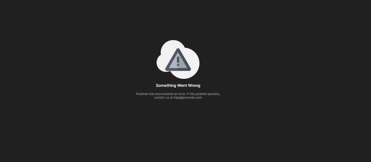 Mobinulislam143's tweet image. Ugh, Postman isn’t working! Getting a 500 error: "Something went wrong." Can’t do anything until it’s back up! 🛠️ #Postman #API #DevProblems #500Error #TechDown @getpostman