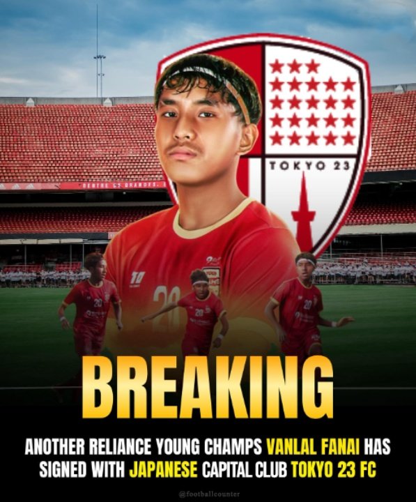 🇮🇳 🇯🇵 | Indian midfielder Vanlalthazuala Fanai has signed for Japanese club Tokyo 23 FC.

The teen sensation from Mizoram is a <a href="/RFYoungChamps/">RFYC</a> Academy graduate. He joins fellow Indian medio Zehal Shibu there!

Great to see young #IndianFootball ballers testing themselves abroad 👏