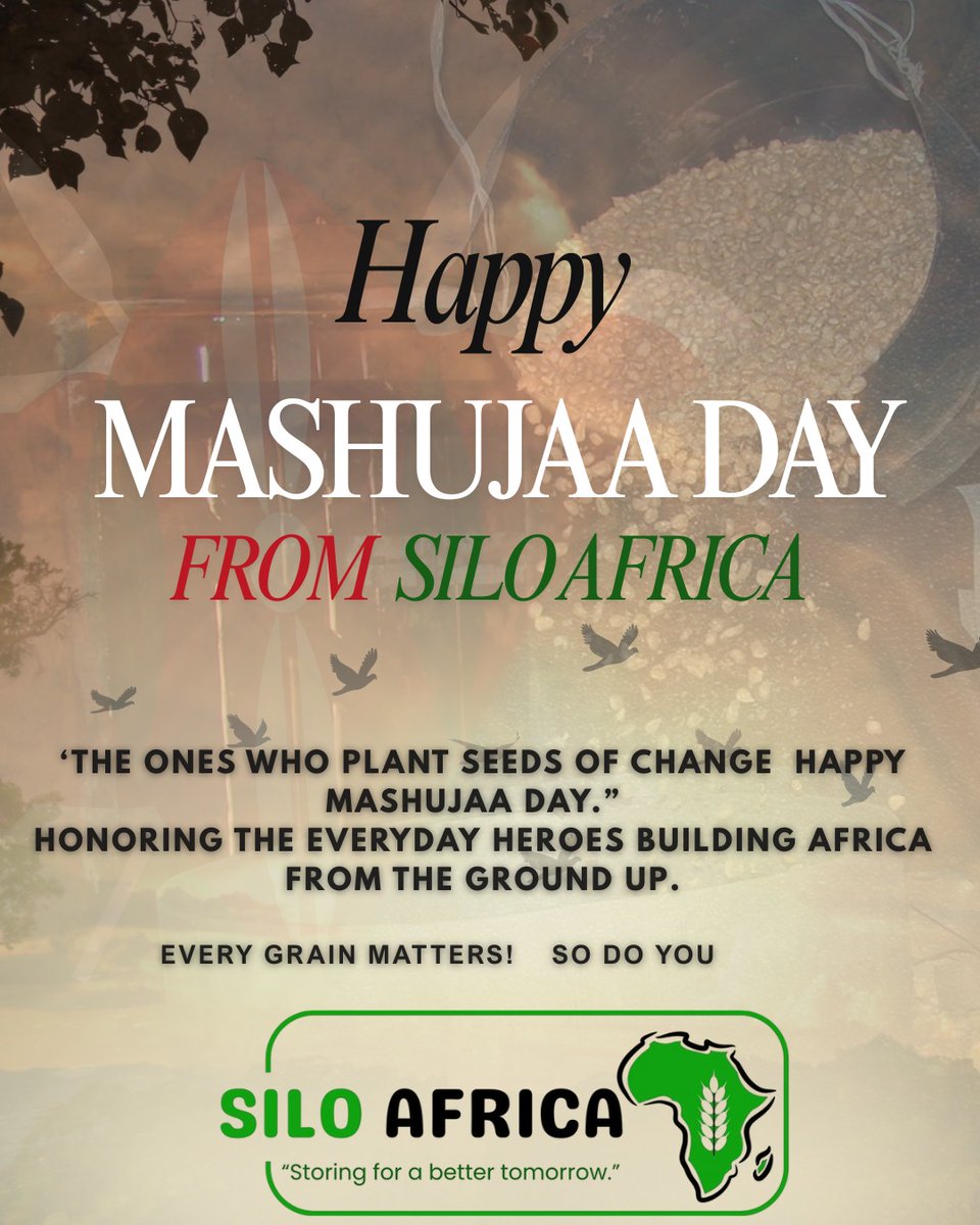 SiloAfrica's tweet image. Today we honor the heroes who shaped our nation.
We also celebrate modern-day heroes — farmers securing our food supply, artisans building silos, and communities safeguarding tomorrow’s harvest.
Heroism lives in every act that builds Kenya. 🌾
#MashujaaDay #FoodSecurity