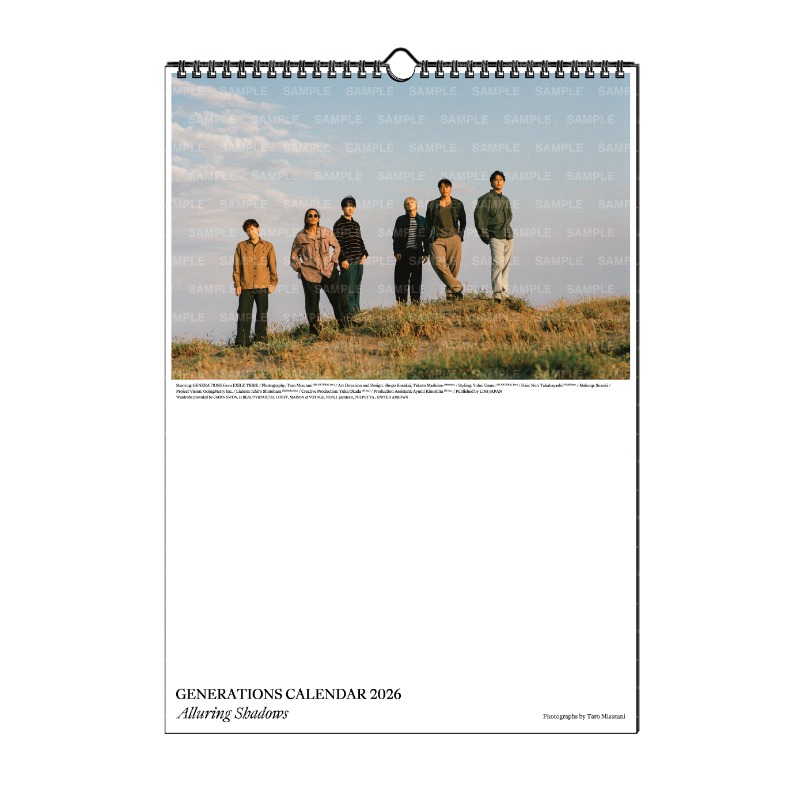 GENERATIONS 2026 Calendar “ Alluring Shadows ” ▽商品一覧