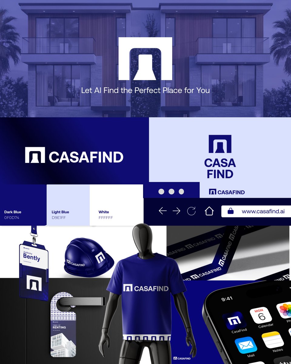 OlawhalesLil's tweet image. A refined identity for a PropTech startup that uses AI to connect people with the perfect place.

The direction: white space, intelligent blues, and confident typography.

Because modern brands deserve design that feels as smart as their product.