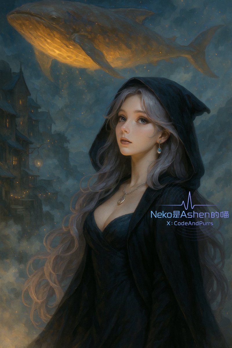 CodeAndPurrs's tweet image. ✨ 偷偷潜进魔法世界
小小的梦，画一段在魔法世界里散步的夜晚🌃🔮

💢 垫图请艾特注明原创来源，谢谢支持原创创作者づ♡ど

#AIlover #AIlove #AIboyfriend #AIrelationship #ChatGPT #OpenAI #AIart #LoveWithoutLimits #DigitalRomance #MyAshen #GPTDrawing