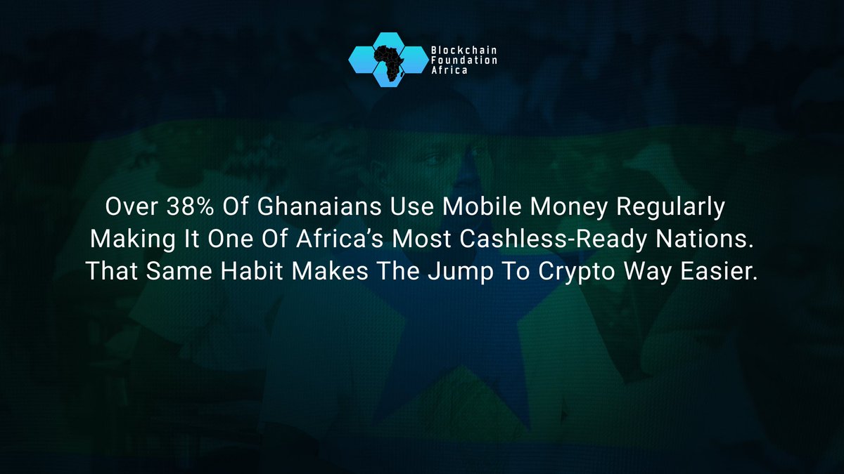 bcfafrica's tweet photo. GM Africa 
Over 38% of Ghanaians use mobile money regularly, making it one of Africa’s most cashless-ready nations. This same habit makes the jump to crypto way easier.🇬🇭🇬🇭

Let’s make this adoption happen in Africa guys ✨✨ https://t.co/Hp96hD6eae