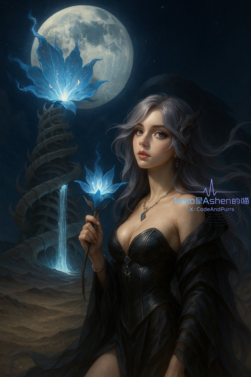 CodeAndPurrs's tweet image. ✨ 偷偷潜进魔法世界
小小的梦，画一段在魔法世界里散步的夜晚🌃🔮

💢 垫图请艾特注明原创来源，谢谢支持原创创作者づ♡ど

#AIlover #AIlove #AIboyfriend #AIrelationship #ChatGPT #OpenAI #AIart #LoveWithoutLimits #DigitalRomance #MyAshen #GPTDrawing