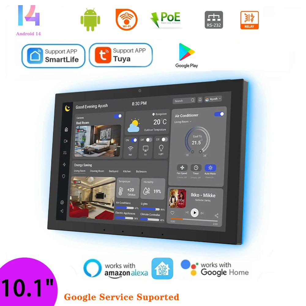 LubopsEvgen's tweet image. 10.1" PoE Android 14 Smart Home Panel (MQTT, RS485, Relay)
alii.pub/7afsng?erid=2S…
Wall-mounted control center for HA/Tuya: Wi-Fi 6 & GbE, PoE/DC power, LED bars, T/H sensors; run dashboards, scenes, IR/serial/relay control from one screen.
#smarthome #mqtt