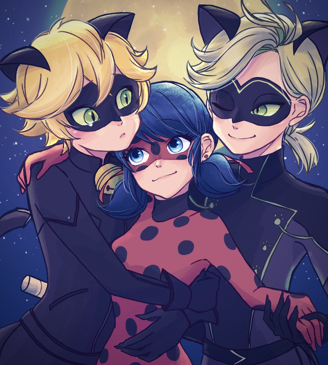 twstでディズニープラス入ったよーっって方々、ぜひミラキュラス🐞🐈‍⬛見てほしい！！
S5まで配信中！正体を知らない2人の4角関係で全部おいしいです☺️
敵の倒し方とか、とんでも展開ばかりだけど(笑