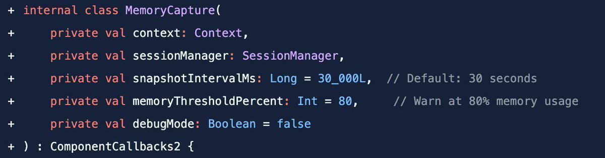 eduardalbu's tweet image. Memory tracking unlocked 🔍
• Periodic + event-driven snapshots 📸
• Heap/native metrics & pressure level
• Manual API for control
Spot spikes pre-crash 📈
Join the waitlist now at:
watchlane.dev
#AndroidDev #BuildInPublic #DevTools #Debugging