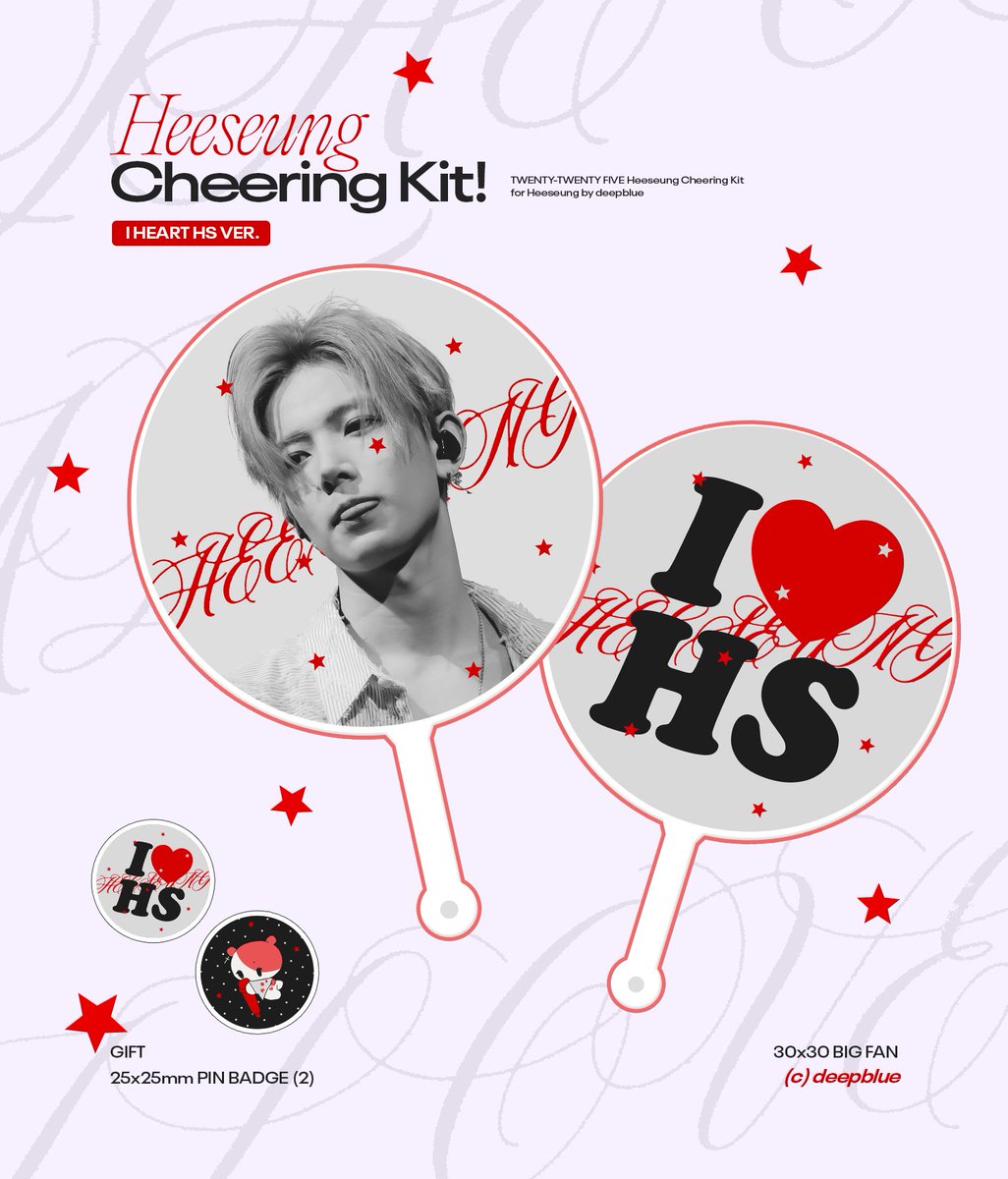 deepblue__hs's tweet image. 2025 Walk the Line FINAL in Seoul
Cheering Kit for HEESEUNG

현장수령 ~10/23
배송 ~10/28

💤.•📎*.★🌀.*•
🔗forms.gle/Juj8pVTj8pSHNH…

#RT 추첨 3분께 원하는 상품 1개를 드립니다
#희승 #HEESEUNG #엔하이픈 #ENHYPEN