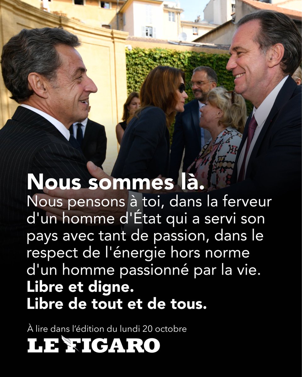 RenaudMuselier's tweet photo. Dans @Le_Figaro, une lettre ouverte à notre ami, Nicolas Sarkozy !

Avec @francoisbaroin, Philippe Briand et @ChJacob77, nous avons écrit notre respect, notre soutien et notre amitié à celui qui est notre compagnon, @NicolasSarkozy.

➡️ À lire ici : https://t.co/1bN61SzulS https://t.co/xQdTfH2iC9