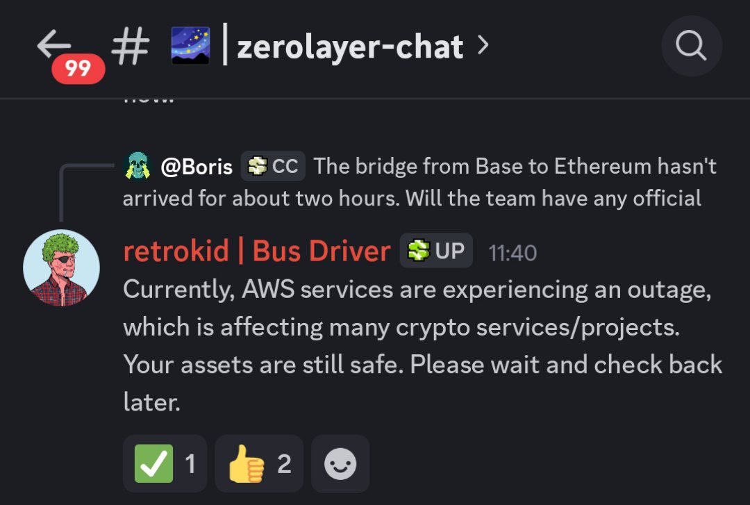 manfromhell_eth's tweet image. So AWS went down and half of crypto just stopped working
Decentralization vibes are off the charts today
😂
cc: @LayerZero_Core