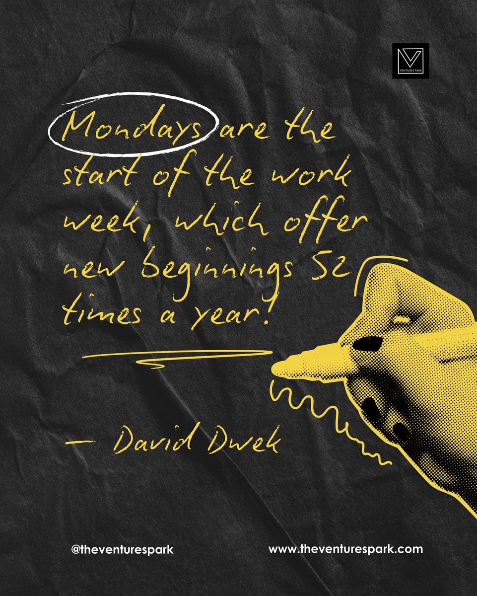 Every Monday is a fresh chance to create, connect, and grow. 

Let’s make this week count!

#monday #community #venturespark #coworkingspace #training #motivation #abuja