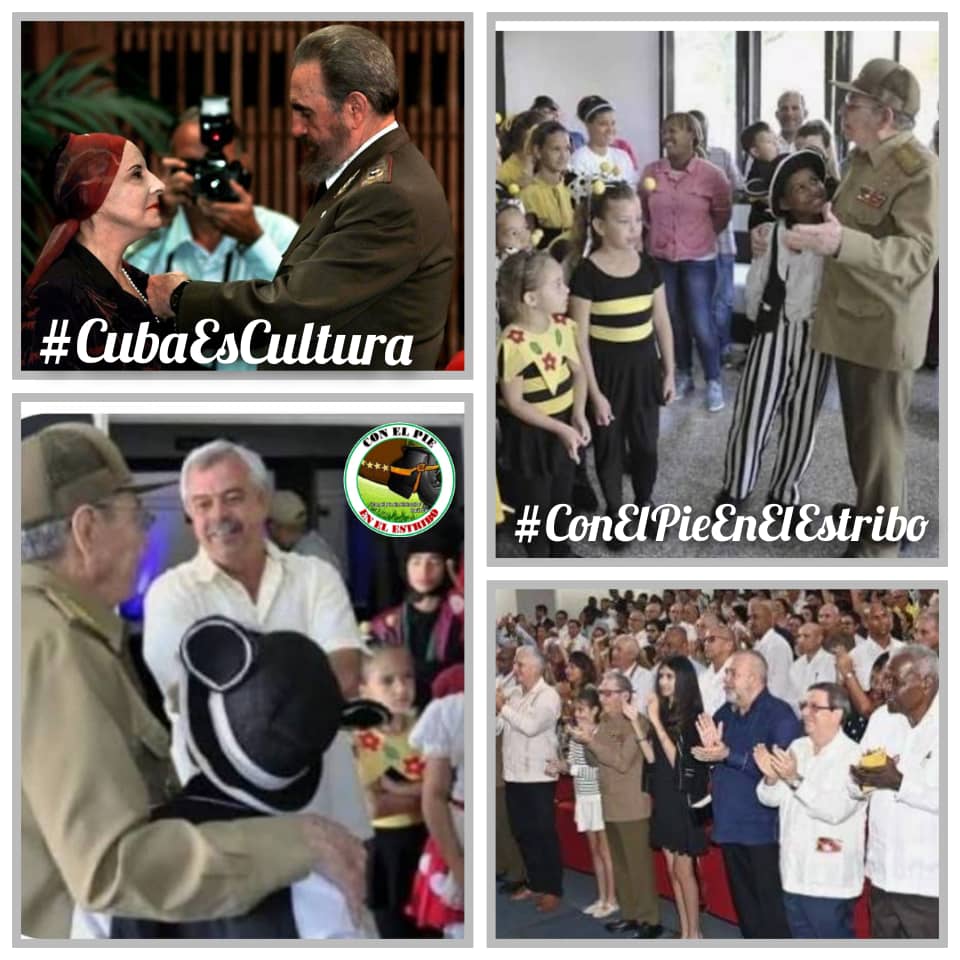 "Sin cultura no hay libertad posible” Fidel 2002
"La sociedad cuenta con la fuerza intelectual representada en nuestros educadores, artistas y científicos sociales..." Raúl 2014
“Salvar la cultura es salvar a la Patria” <a href="/DiazCanelB/">Miguel Díaz-Canel Bermúdez</a> 
#CubaEsCultura
#ConElPieEnElEstribo