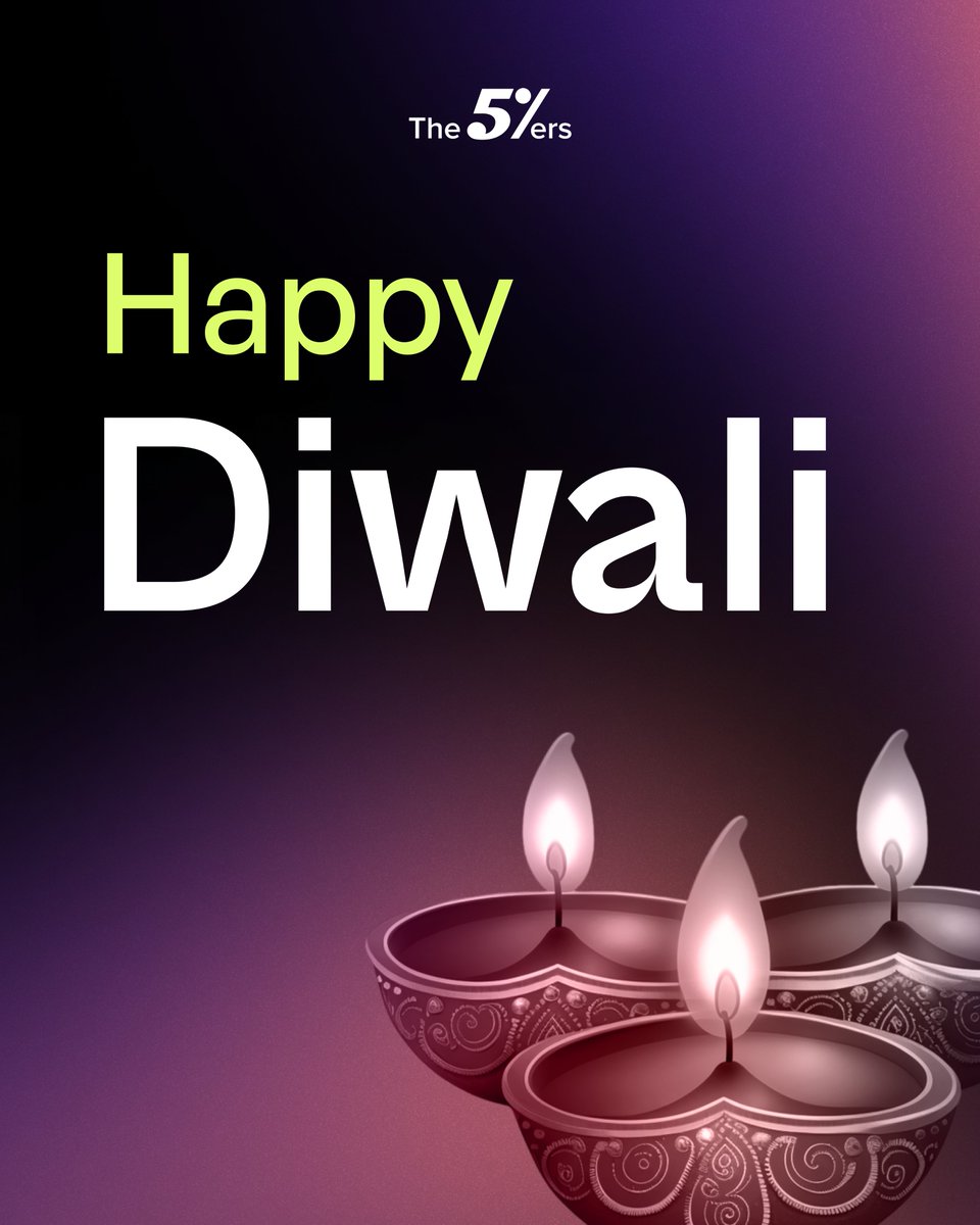 the5erstrading's tweet image. Wishing everyone celebrating a bright and joyful Diwali from The5ers! 🪔
High 5!