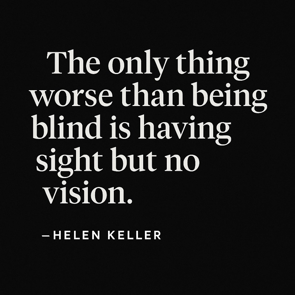 A manager reacts.
A leader envisions.
Virtual assistants give you space to think beyond today, to build the systems that shape tomorrow.

“The only thing worse than being blind is having sight but no vision.” Helen Keller

Lead with vision. Build with clarity.