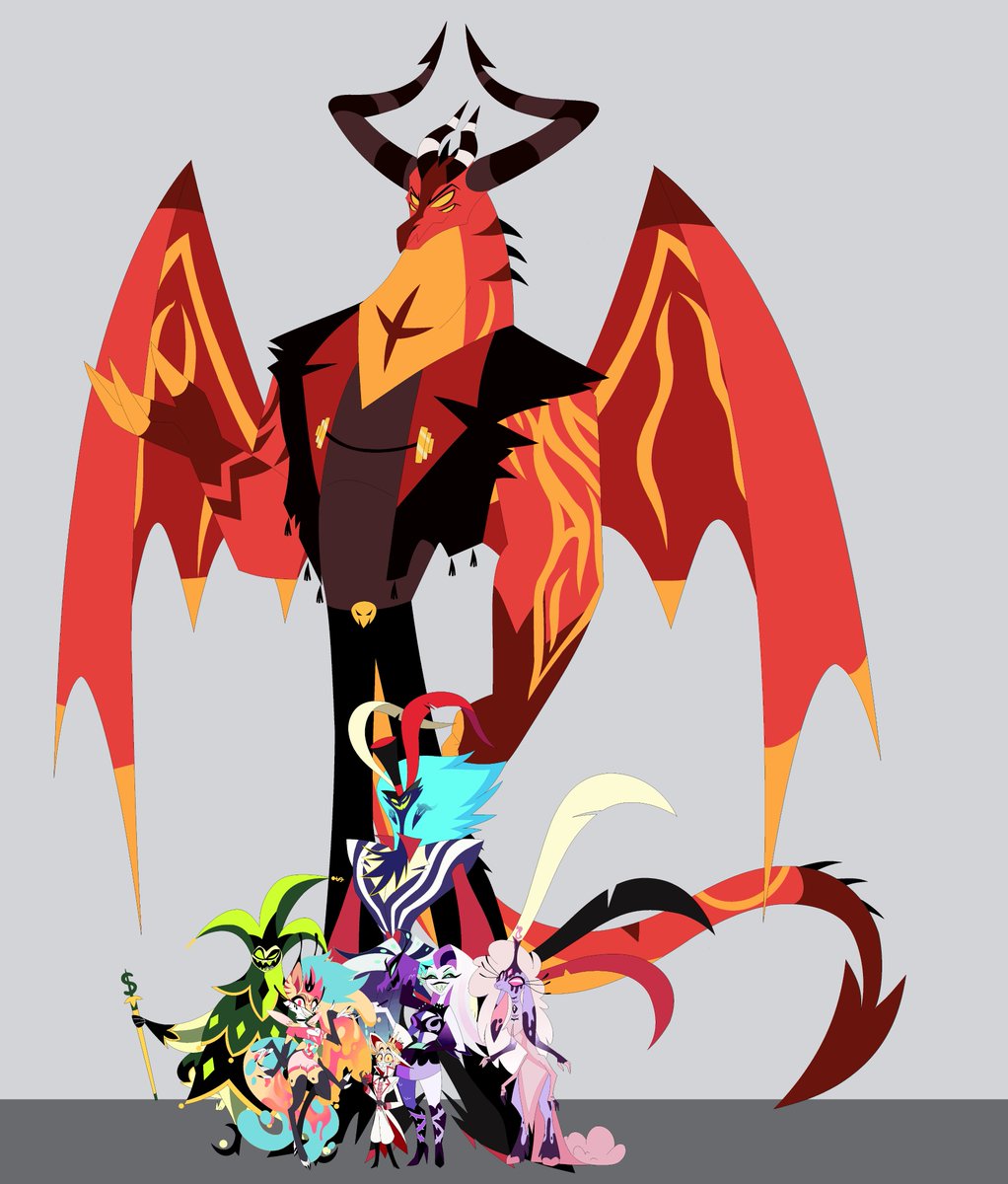 the seven deadly sins 🐍🐉🐝🕷️🐓🐟🐑
#HazbinHotel #HelluvaBoss
#Lucifer #Satan #Beelzebub #Mammon #Asmodeus #Leviathan #Belphegor