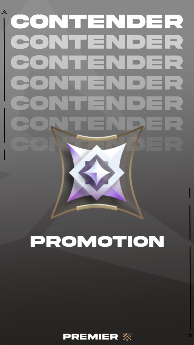 Malgré notre défaite lors des playoffs en demi-finale Élite 5, nous avons le plaisir de vous annoncer tout de même la promotion du roster dans la division supérieure !

Nous voici désormais en CONTENDER, c'est l’heure de vérité, et de montrer que la défaite n’était qu’une erreur.