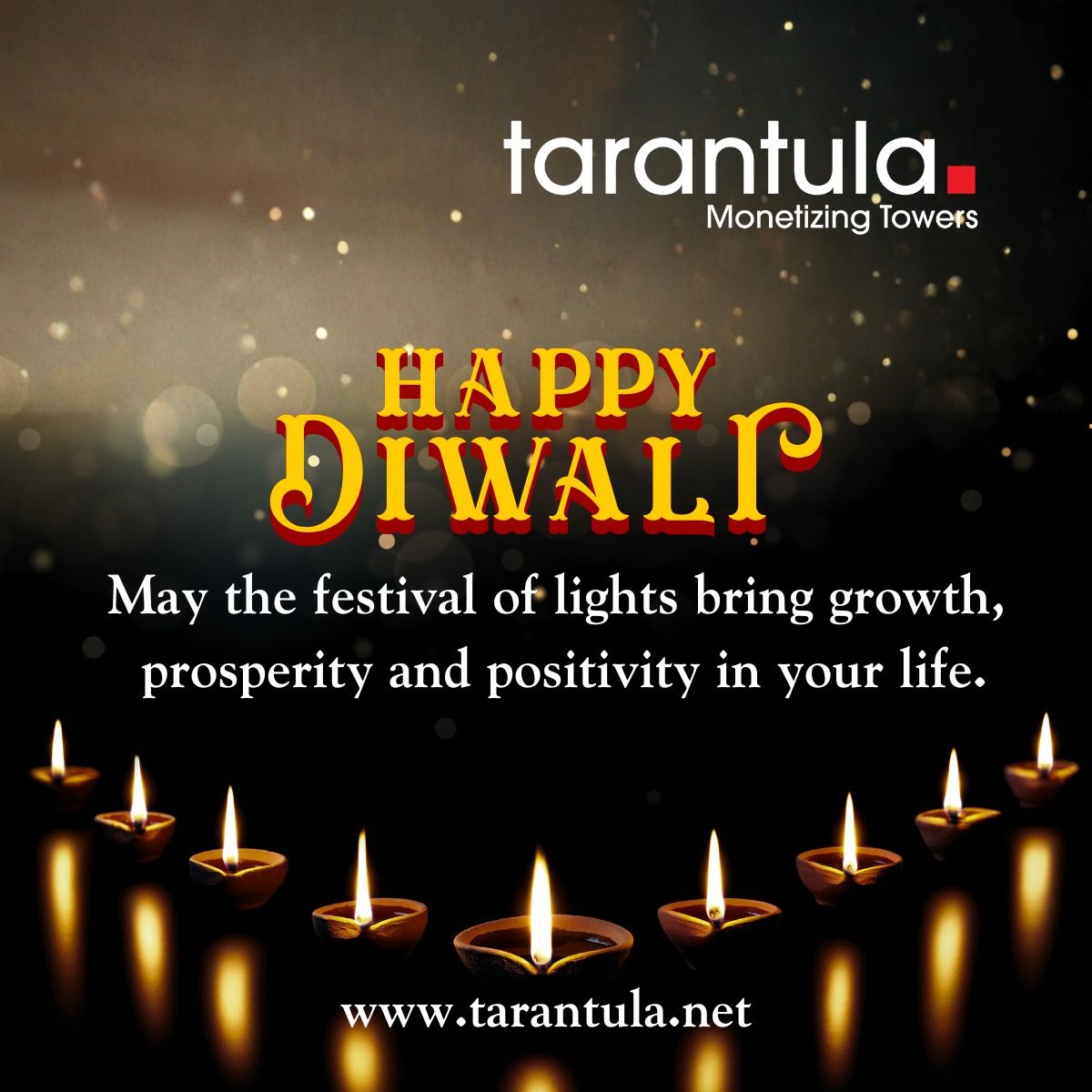 TarantulaGlobal's tweet image. 🌟 Happy Diwali from the Tarantula Team! 🌟

Thanking our partners, clients and employees- Together, we’ll continue to light up the telecom landscape- with smarter sites, smoother operations, and a future that’s brighter than ever.

#TarantulaNet #Diwali2025 #FestivalOfLights