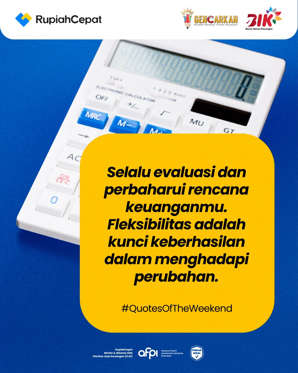 Evaluasi keuanganmu secara berkala!
Fleksibilitas dalam mengatur rencana keuangan bukan hanya membantu kamu beradaptasi dengan perubahan, tapi juga menjaga kestabilan finansial jangka panjang.