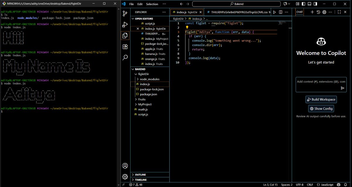 AdityaKannojia0's tweet image. ✨Starting my journey in Backend Development with Node.js!
👨💻Learning from @ShradhaKhapra_ ma'am at Apna College and loving every bit of it.
💓A big thanks to Shraddha ma'am for making the fundamentals so easy to grasp!
#NodeJS
#backenddevloper
#ApnaCollegeX
#FullStackDeveloper