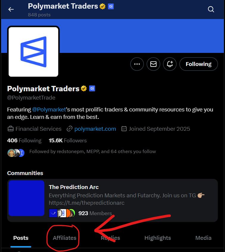 _t4jr's tweet photo. Polymarket ecosystem guide :
Tools 🛠️ communities 👥 and hacks 🤓I'm using in 2025

Welcome to Day 3 of my series, "A Thread a Day on Prediction Markets."

so far this year, i've dived deep into the tools and communities buzzing on X—it's turned my game from basic bets to a full ecosystem play.

before i break down what i'm using, quick recap:
@Polymarket 's not just betting anymore. with 1.5M users and $1B+ monthly volumes, the real wins come from the meta—tools for edges, communities for alpha, and hacks for growth.

let's go over the key pieces i'm leaning on:

1⃣ the vibe on X

X is the heartbeat. i've seen creators (congrats to them) hit 2M+ impressions and 2K followers in weeks just by dropping consistent market breakdowns.

not random—it's about sharing your process, no fluff. if you're lurking, start posting your takes. that's how you build.

Lesson : consistency compounds. one thread led to collabs that opened doors i didn't know existed.

2⃣ communities as your network

solo grinding is dead. the alpha's in groups.

DAOs like  @zscdao are my go-to—networking with builders, launching side projects, earning badges that signal you're legit.

@PolymarketTrade badges? not vanity; they amp your visibility. And those with one are aknowledge chads that will help you to build a reflexion as you keep a critical spirit.

curated lists ("Polymarket Supercycle" searches) are free gold—sharp minds only. for newbies: reply thoughtfully, quote with value. it snowballs into real connects.

Lesson: engagement isn't noise; it's your entry ticket. skipped this early, cost me missed opps.

3⃣ tools giving the real edge

ecosystem exploded to 110+ apps. overwhelming? here's what i'm actually running:

- AI & trading:

@polyfactual for narrative-AI blends (flipped a market view quick),

@betmoardotfun as my terminal (Bloomberg vibes for polymarket)

@polymtrade for mobile (no more desktop chains).

- Alerts:

@NevuaMarkets pings me on thresholds—saved hours, caught edges i would've missed.

- Analytics:

@Polysights for ML arb spots,

@poly_data for volume tracks ($1B+ health checks).

- Whales and insiders:

@prediedge signals big moves—whale watching turned a neutral day into profit.

@PolyInsider_ / @polytrackerbot to make sure you are surfing the right wave (don't fade these two, lost few $ ignoring suspect wallets)

Lesson: start small, test one tool. i wasted time on hype ones; stick to what fits your flow.

4⃣ why it matters now

2025's the shift: regs greenlit (CFTC wins), institutions in ($2B ICE stake), users evolving beyond bets.

but issues linger—niche liquidity thin, biases in low-vol markets. community's pushing fiat ramps and AI fixes.

Takeaway : polymarket's a truth engine, but power's in contributing. build, share, connect—that's the revolution.

Thanks for reading me ! If you liked it a ❤️, a 🔁or a follow is always appreciated.
If you have topics you would like me to cover, feel free to ask in the comments !

See you tomorrow ! 👋