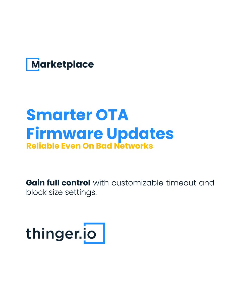 thinger_io's tweet image. Thinger.io Remote OTA 1.1.5, Gain full control of your firmware updates — even on unstable networks 🚀 
👉 thinger.canny.io/changelog/vsco…
#ThingerIO #IoT #FirmwareUpdate #OTA #EdgeComputing