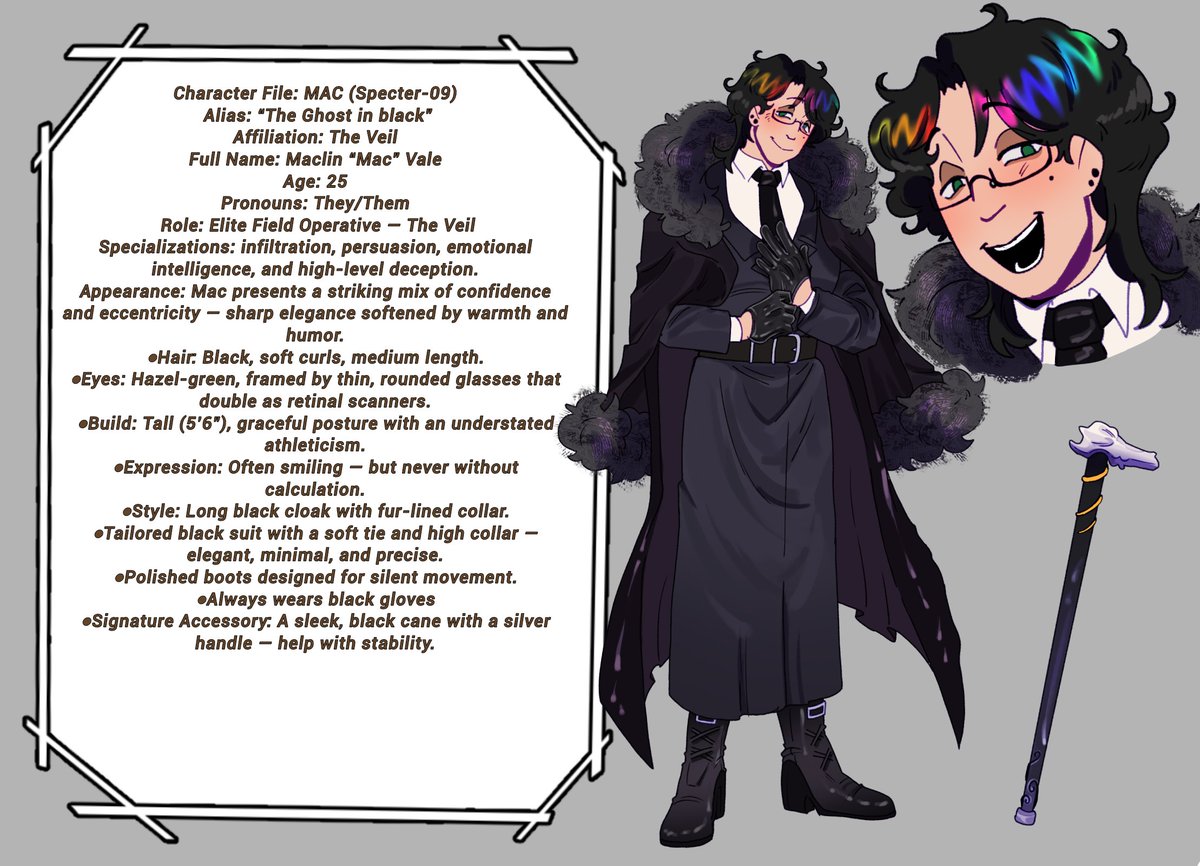 Javadoodle404's tweet image. Shadow Operative AU
Maclin Vale
.
#dateeverythinggame #macdateeverything