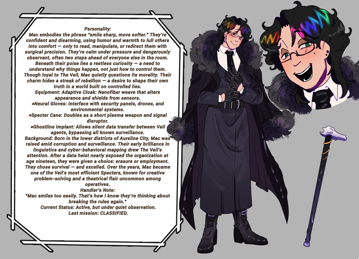 Javadoodle404's tweet image. Shadow Operative AU
Maclin Vale
.
#dateeverythinggame #macdateeverything