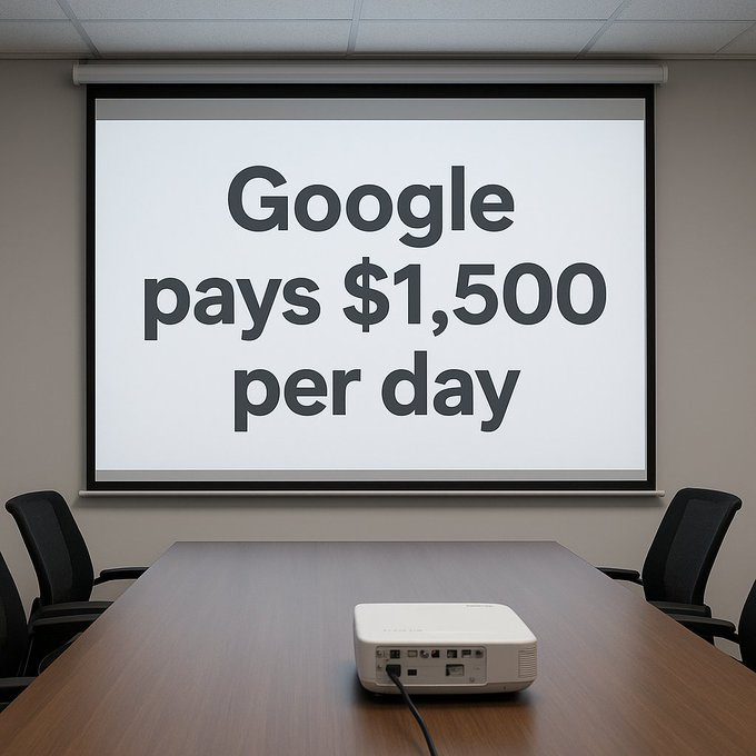 AiplanetBwi's tweet image. 💰 Google pays $1,500 per day — and yes, it’s real!
🌐 You just need a phone, internet, and a few minutes daily.
📘 I’ve made an easy step-by-step guide to start earning.
💬 Comment “Google” & follow me — I’ll DM you the guide.
🔥 Like & Repost if you’re ready to learn how!