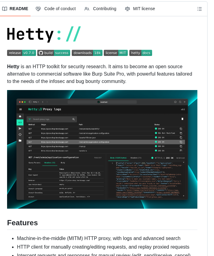 tom_doerr's tweet image. MITM HTTP proxy for security research
