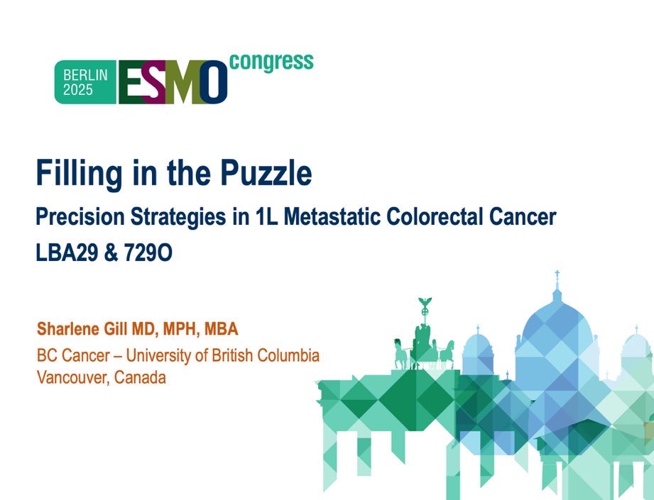 #ESMO25 #CRCsm Honoured to serve as Discussant for CM8HW and BREAKWATER data updates today 🎤 
Congrats to <a href="/skopetz/">Scott Kopetz</a> Dr. Sara Lonardi &amp; pts…slowly but surely,  Precision Oncology has arrived for mCRC 🎯
<a href="/myESMO/">ESMO - Eur. Oncology</a> 
<a href="/OncoAlert/">OncoAlert</a> 
#ESMOAmbassadors