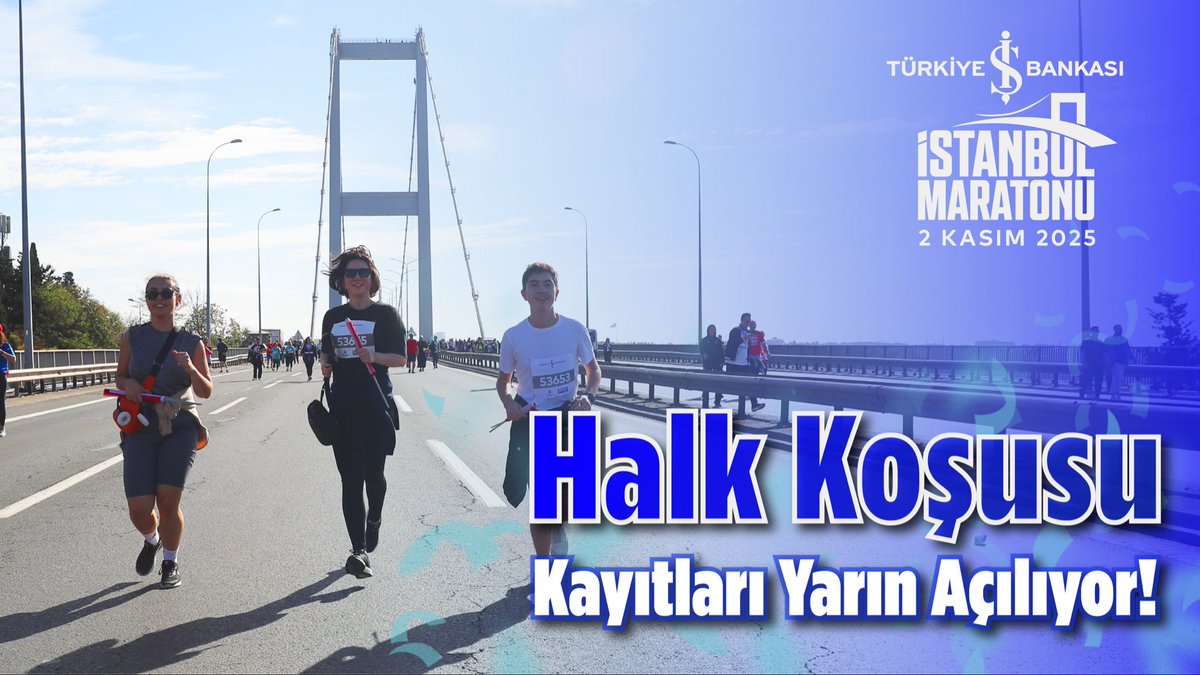 ibbsporistanbul's tweet photo. 🎉 Beklediğiniz an geldi! Türkiye İş Bankası 47. İstanbul Maratonu Halk Koşusu kayıtları 21 Ekim Salı günü AÇILIYOR! 🏃‍♂🏃‍♀

Dünyanın kıtalar arası tek maratonunda yer almak için kayıtları kaçırma! 💫

Detaylı bilgi için https://t.co/p07gxDOwuU linke tıklayabilirsin! 🔗

#Sporİstanbul #Koşu #İstanbulMaratonu #İkiKıtaTekMaraton #Maraton #Koşu #KıtalarArasıMaraton #HalkKoşusu