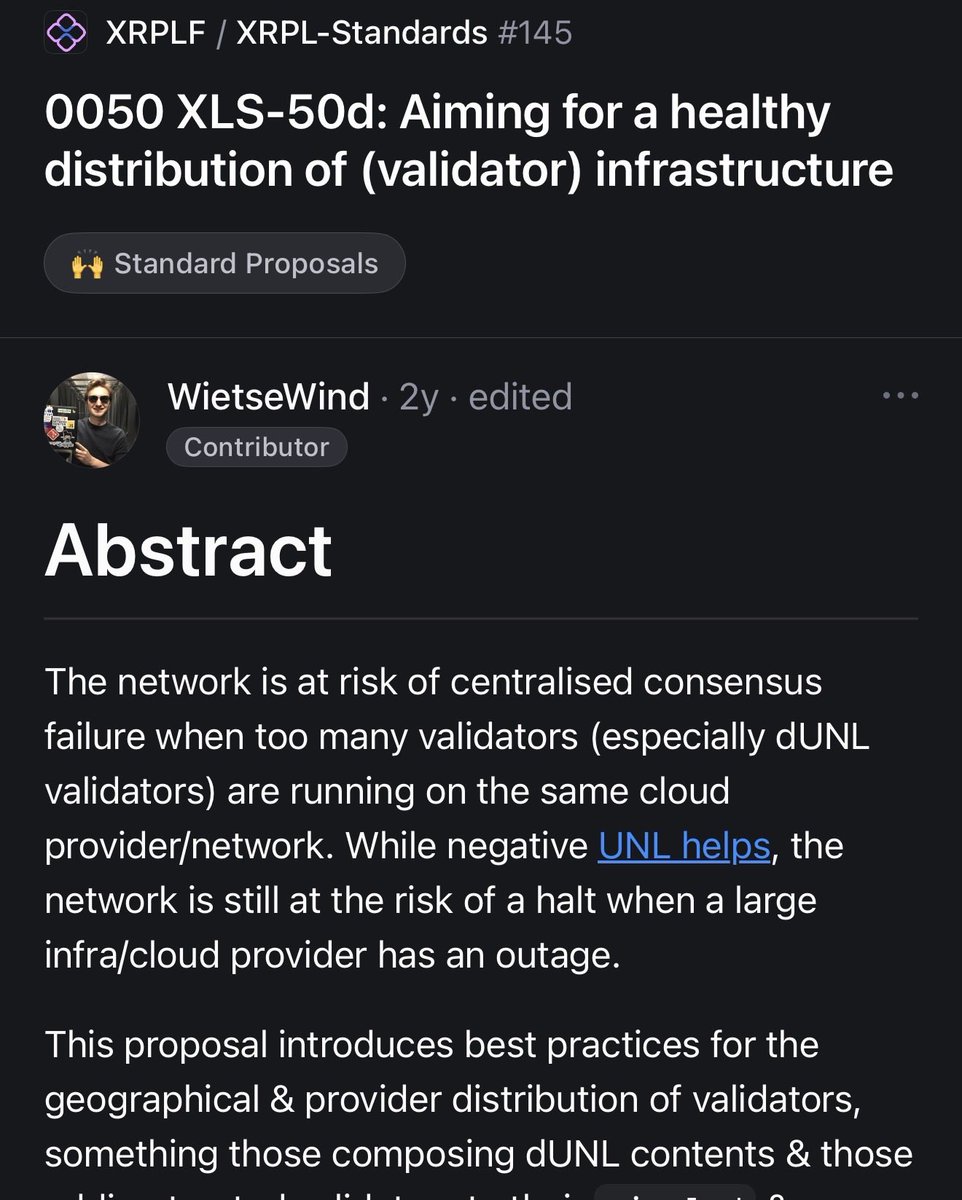 Despite AWS having issues, the XRP Ledger is closing blocks normally.

That's the hard work of decentralization, especially geographical and hosting wise.

Though i believe we can do much better and increase resilience - XLS 50 is important for this transparency to drive action.