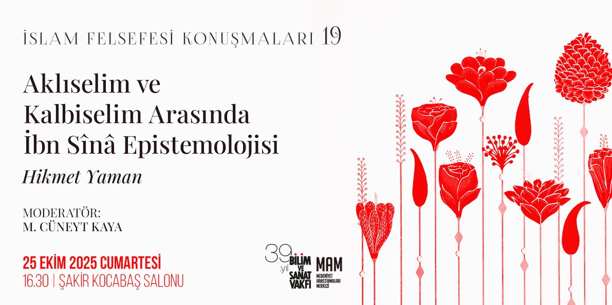 "İslam Felsefesi Konuşmaları" devam ediyor!

📌 Serinin on sekizinci oturumunda Özkan Şimşek ile "Mu'tezile'de Yöntem Tartışmaları" başlıklı bir söyleşi gerçekleştireceğiz.

📌 Serinin on dokuzuncu oturumunda Hikmet Yaman ile "Aklıselim ve Kalbiselim Arasında İbn Sînâ