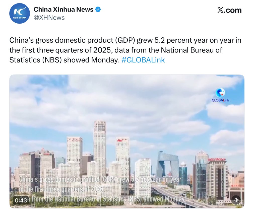 China's 5.2% GDP growth stands as a fact. 

One can already predict the skeptical framing from some Western outlets: 'But at what cost?' 

The reality is that the Chinese economy, fortified by diversified markets and innovation, remains strong. 

The West's choice is simple: