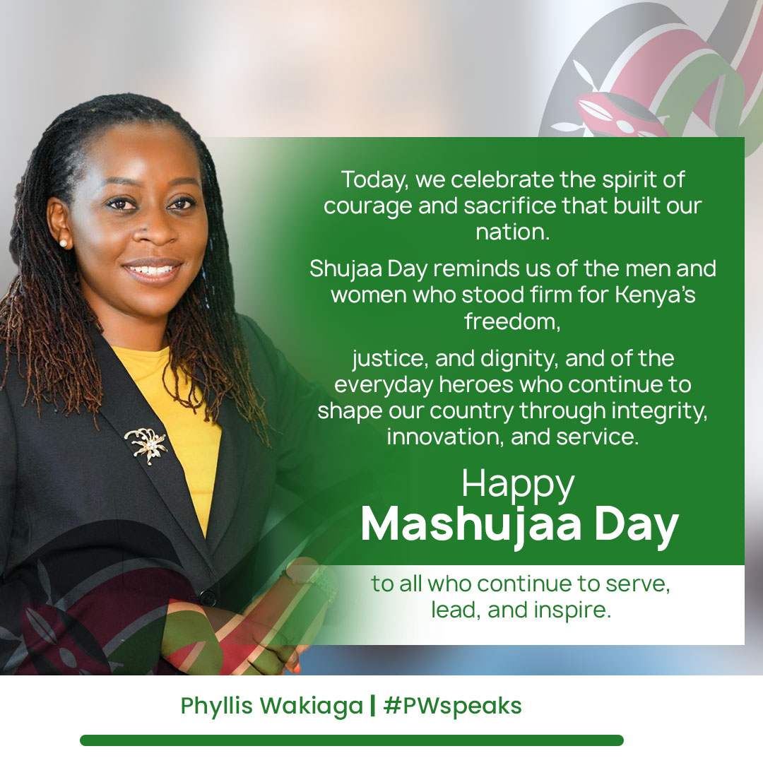 From the freedom fighters of the past to the changemakers of today, every act of courage shapes our future.

Happy Mashujaa Day, to all who make Kenya stronger.

#PWspeaks